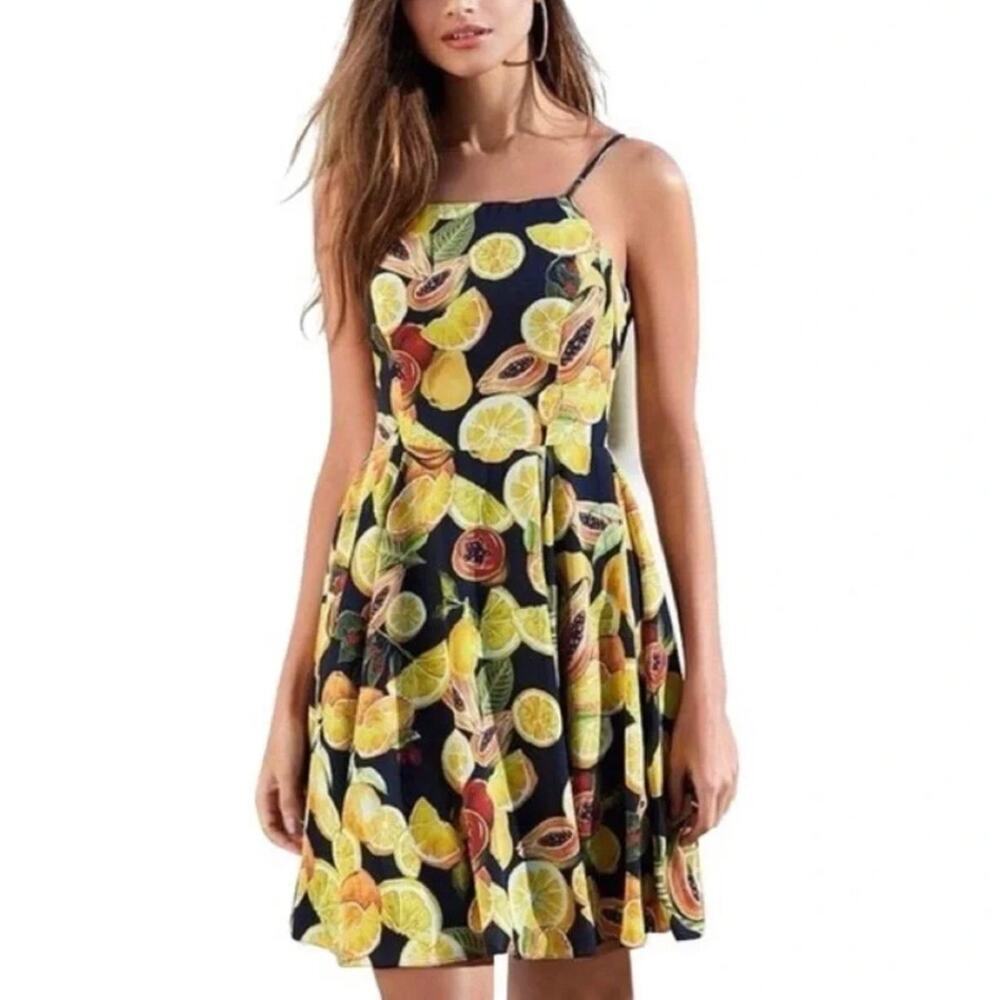 Gianni Bini Fruit Motif Fit & Flare Mini Dress Size XS